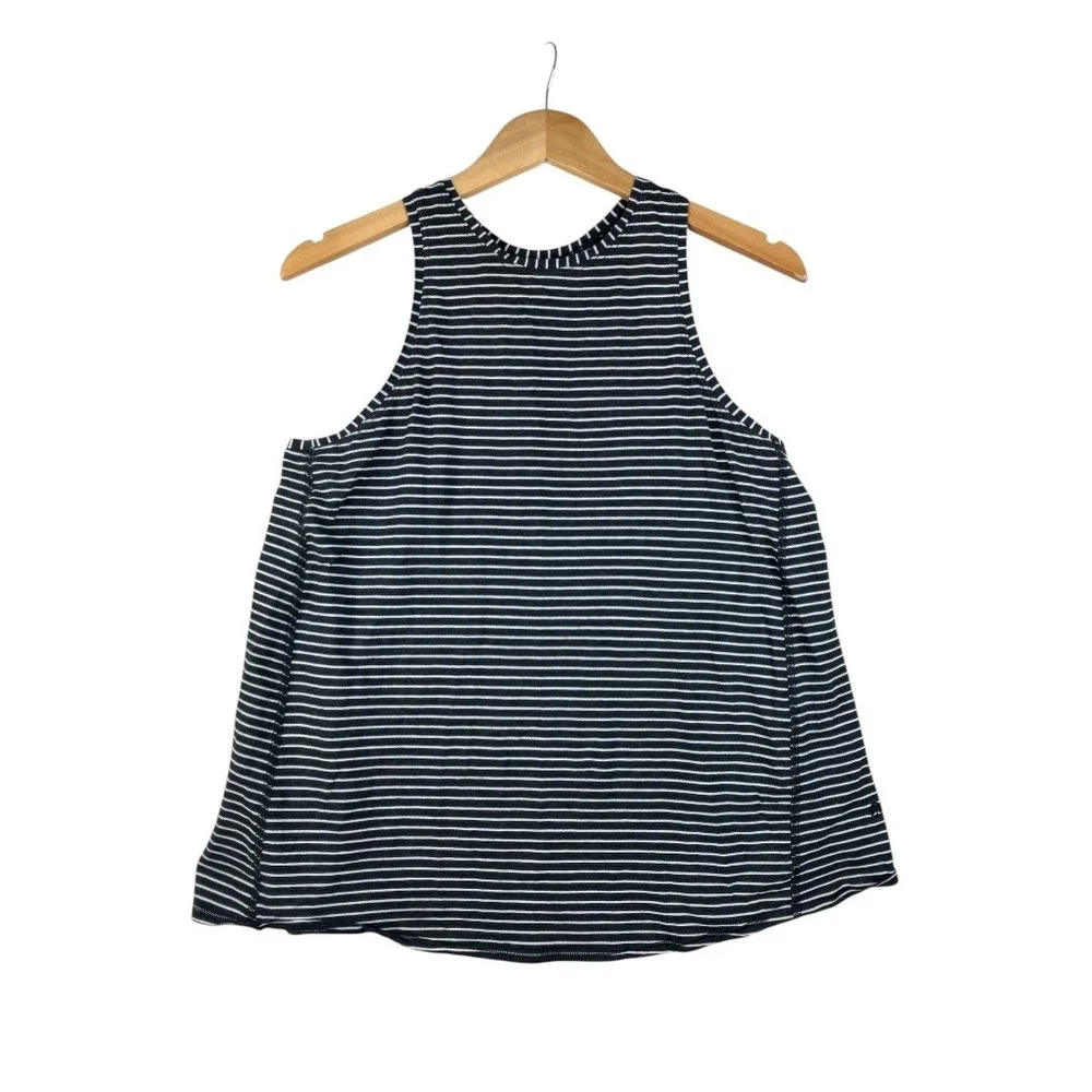 Lululemon Women All Tied Up Tank‎ size Small Dark Grey/White